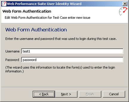 User Identity Wizard - prompting for user identity