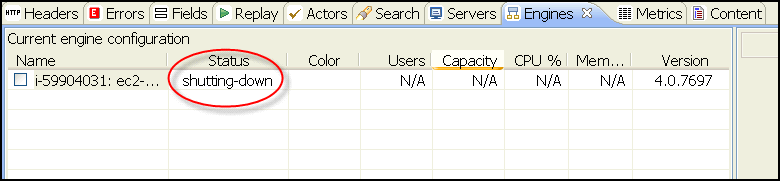 Shutting down the cloud engine