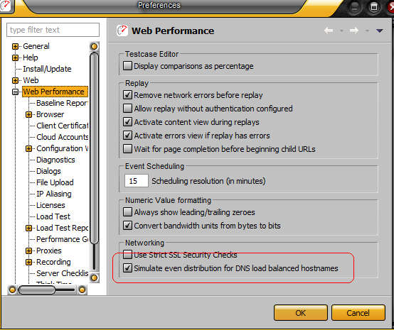 Web Performance Preferences