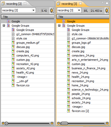 Comparing a re-recorded testcase