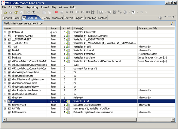 application state fields