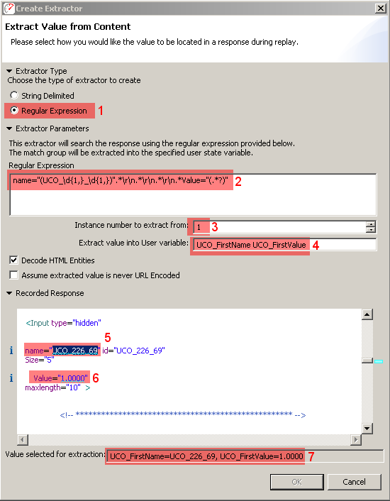 Details of extractor configuration