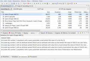 Extractors View (After running the Application State Wizard)