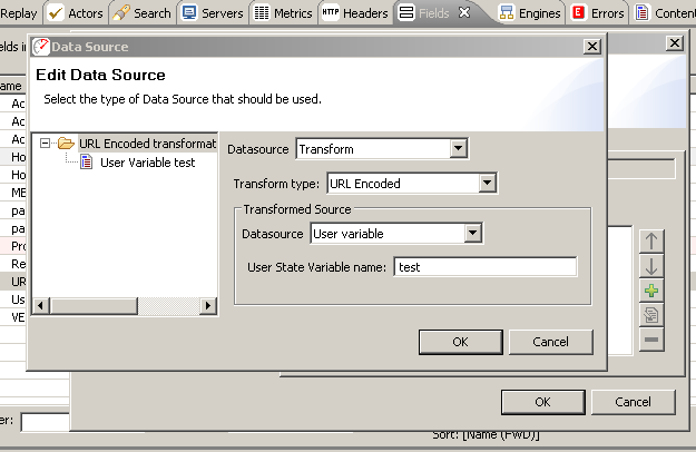 Adding a URL-encoded Transform of a User Variable datasource