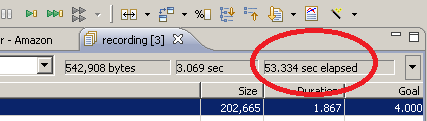 Load Tester calculates the test case duration automatically