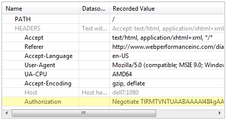 Example of the second request in a Negotiate sequence