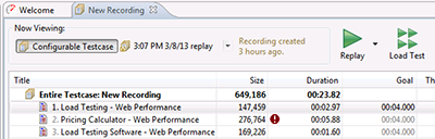 The new test case editor in Load Tester 5.3.